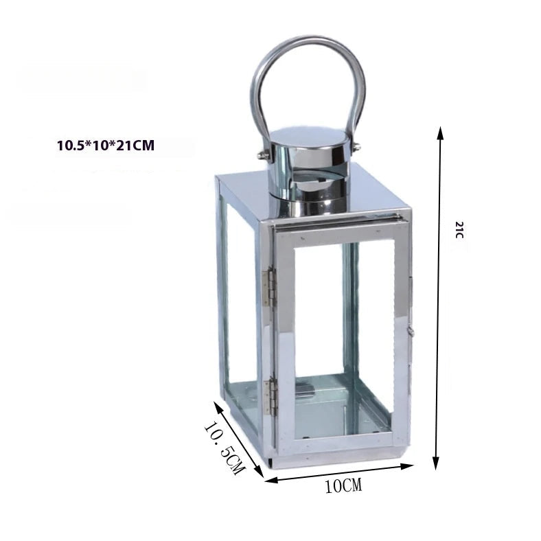 Lanterne Minimaliste en Acier Inoxydable élégante