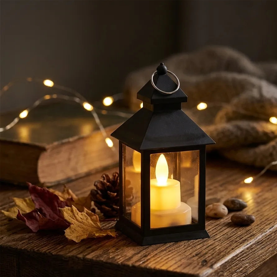 Lanterne Noire Minimaliste LED Légère
