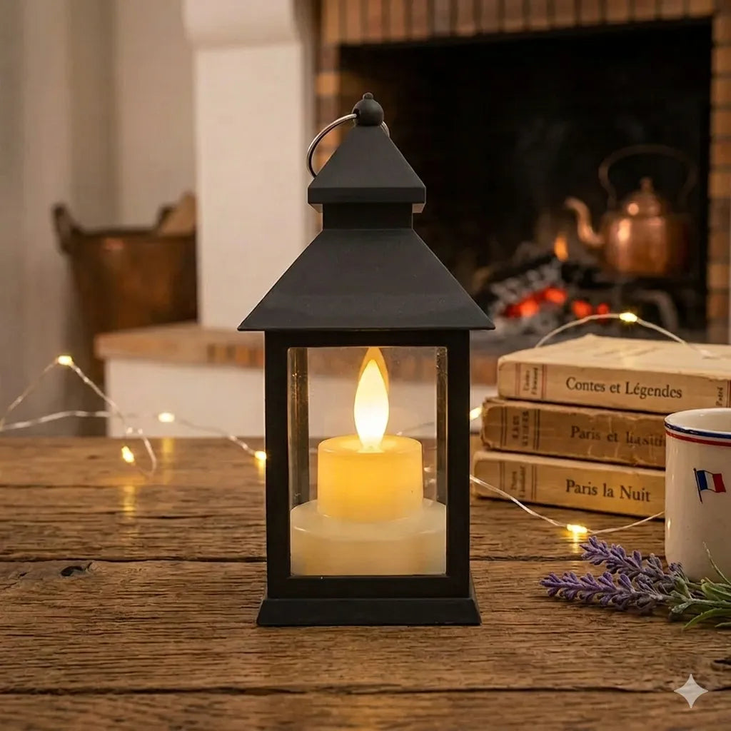 Lanterne Noire Minimaliste LED Unique