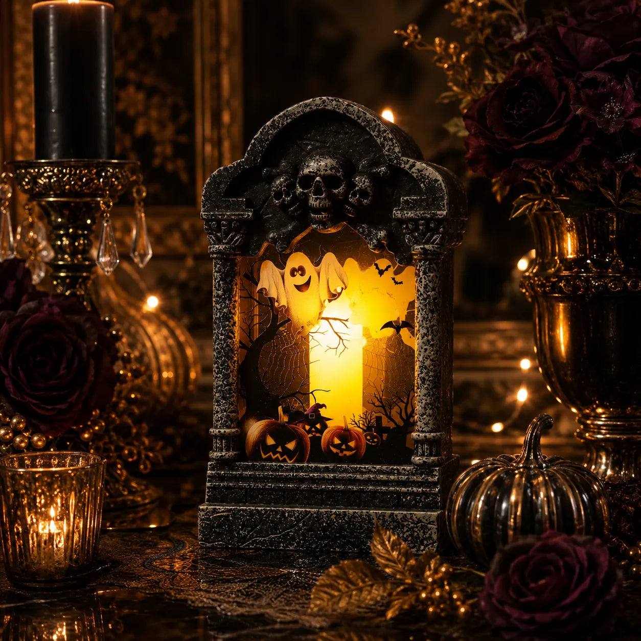 Lanterne Pierre Tombale Halloween design