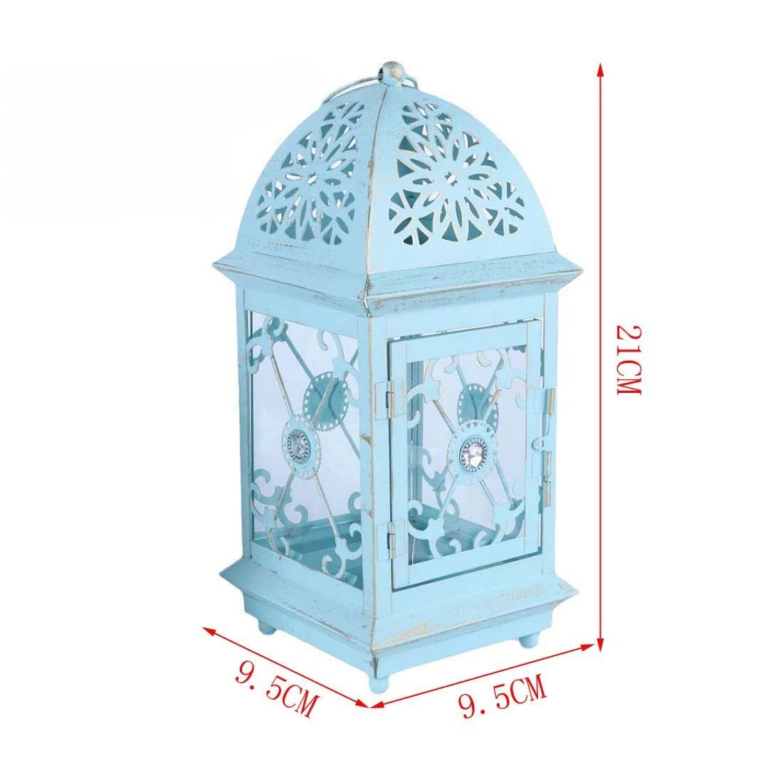 Lanterne Rétro Bleue stylé