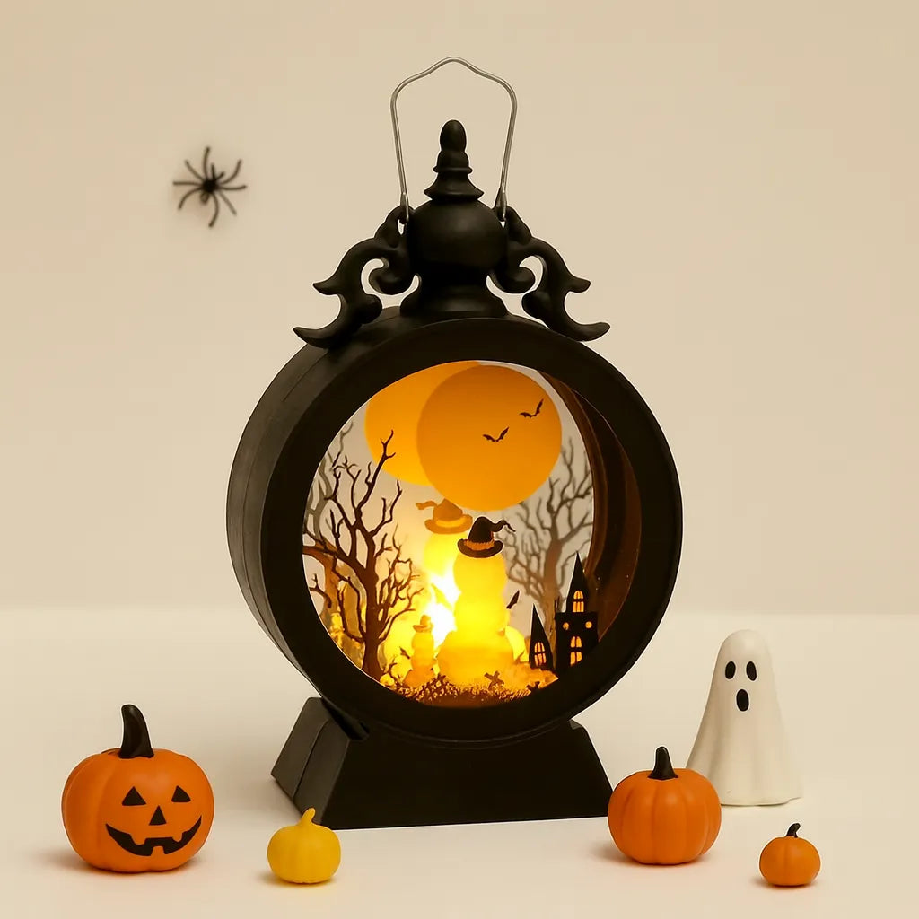 Lanterne Ronde Citrouille Halloween aristocratique