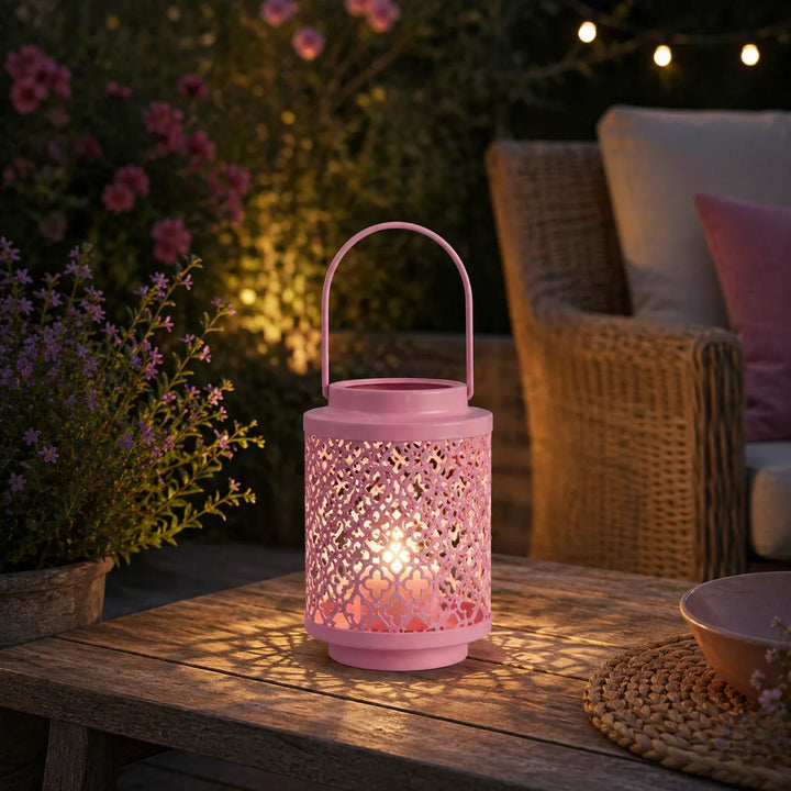 Lanterne Rose à Bougie