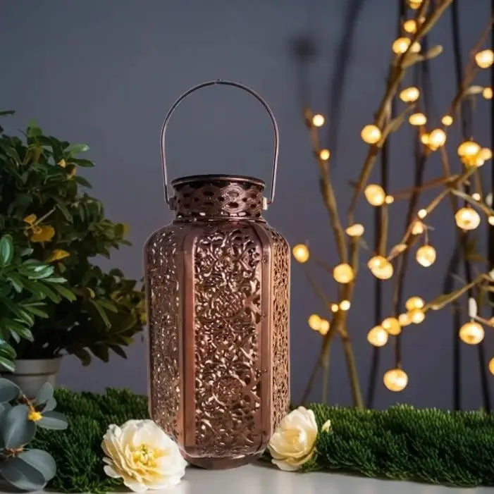 Lanterne Solaire Ajourée Noël