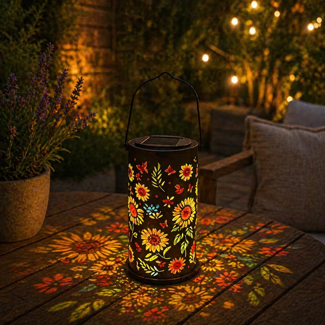 Lanterne Solaire Floral
