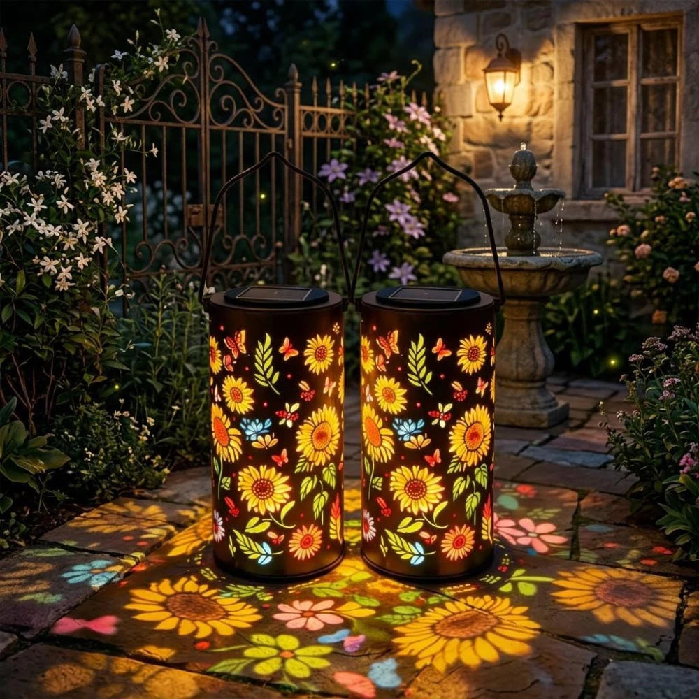 Lanterne Solaire Floral Chic