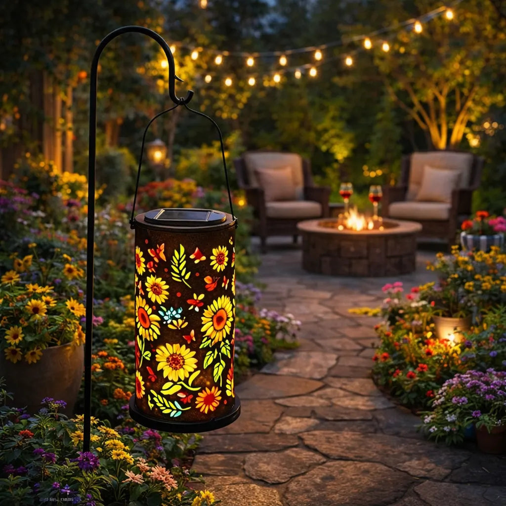 Lanterne Solaire Floral Unique