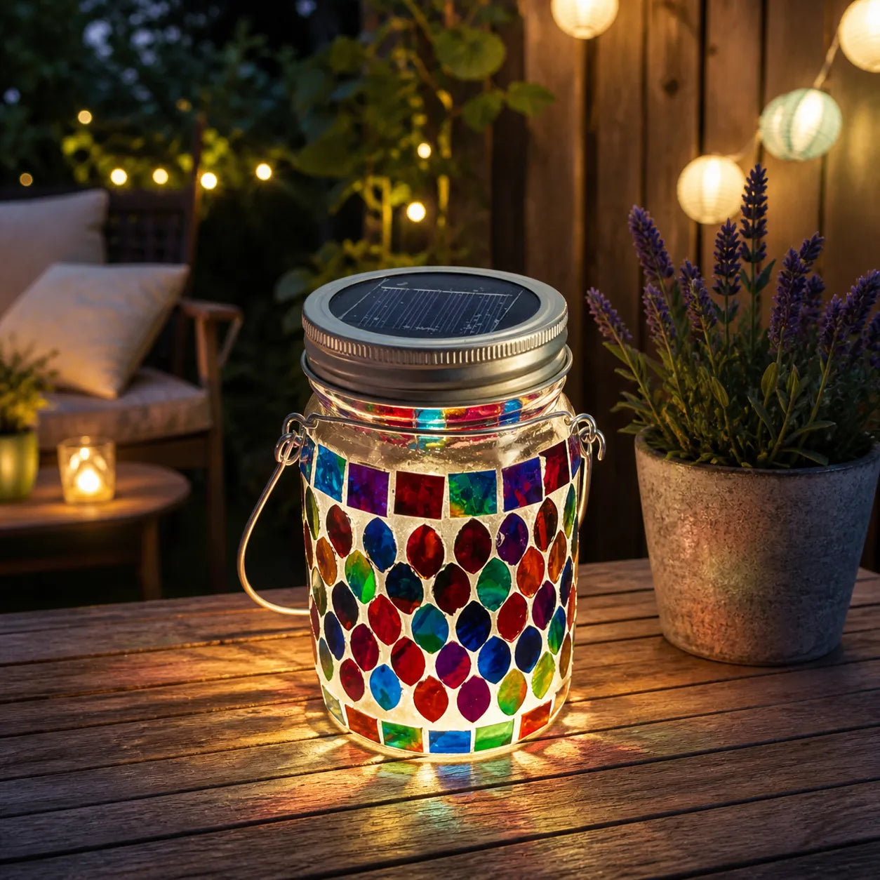 Lanterne Solaire Mosaïque