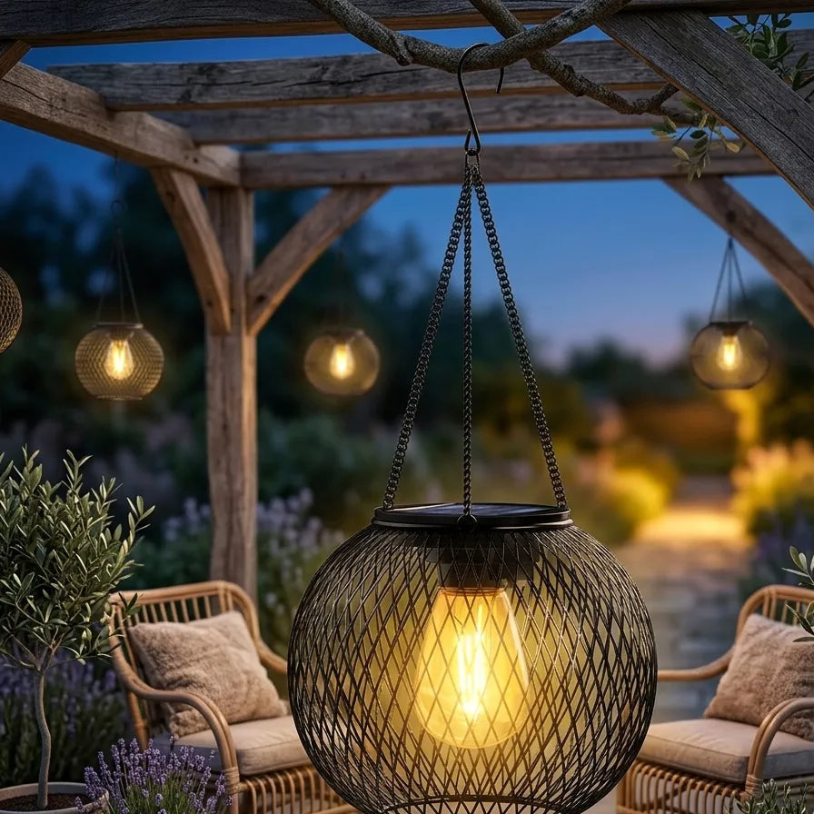 Lanterne Solaire Suspendue de Jardin Lumineuse