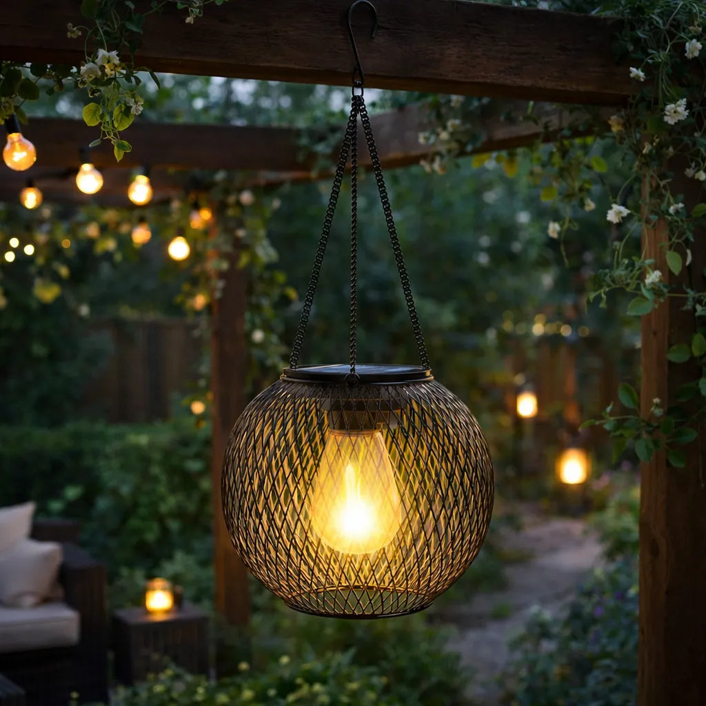 Lanterne Solaire Suspendue de Jardin Unique