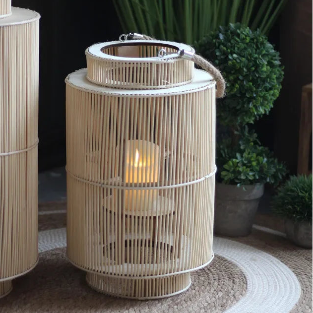 Lanterne Tissée en Bambou Chic