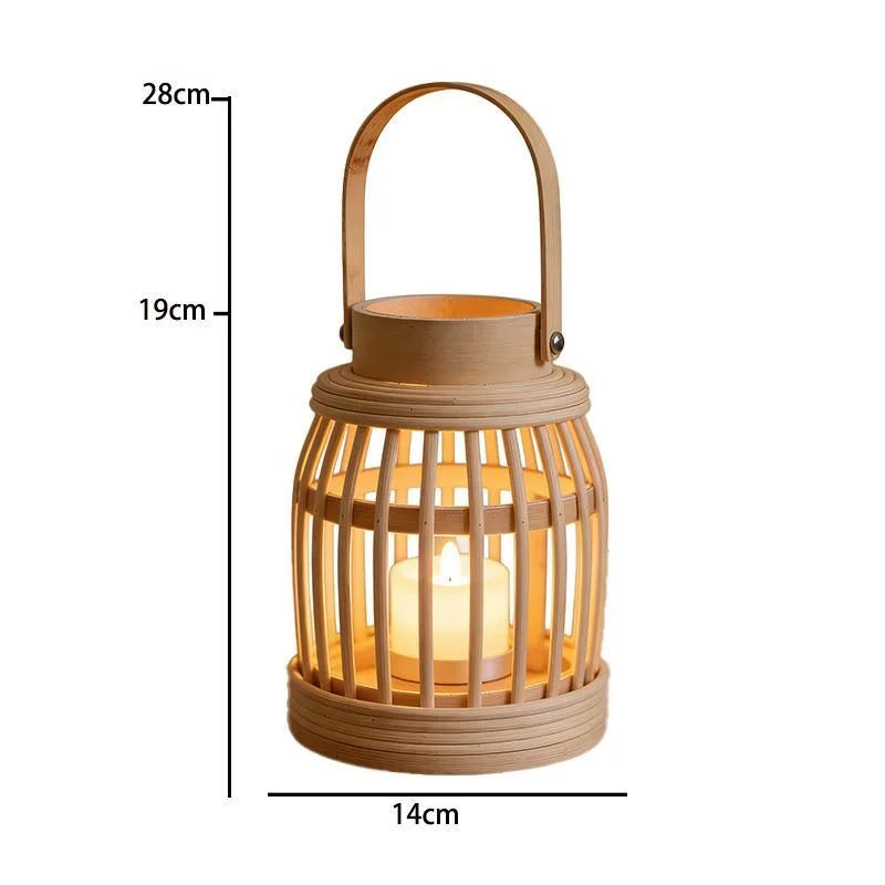 Lanterne Tressée en Bambou Chic