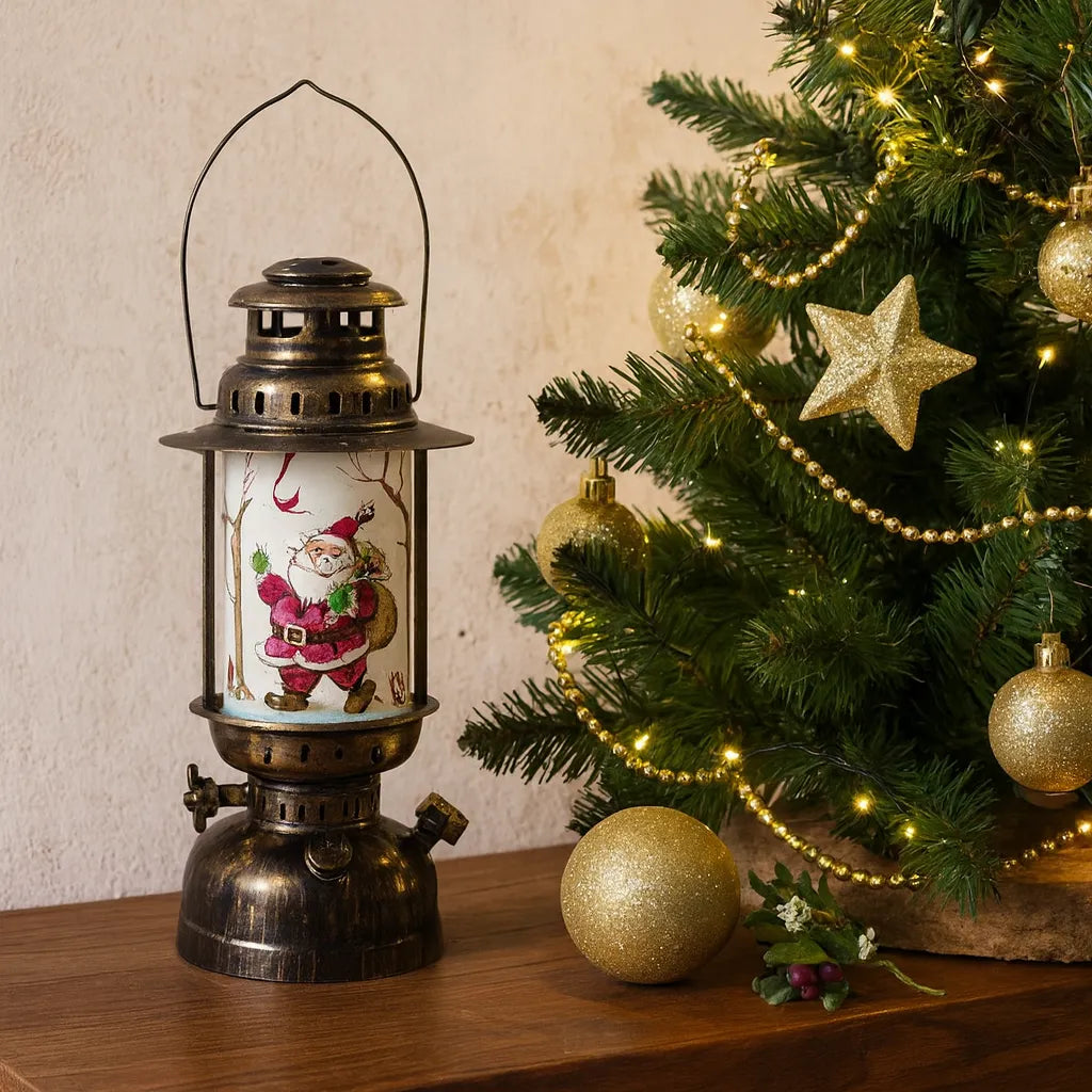 Lanterne au Design Rétro Père Noël