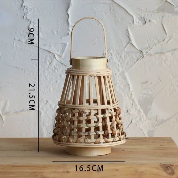 Lanterne en Bois Naturel Chic