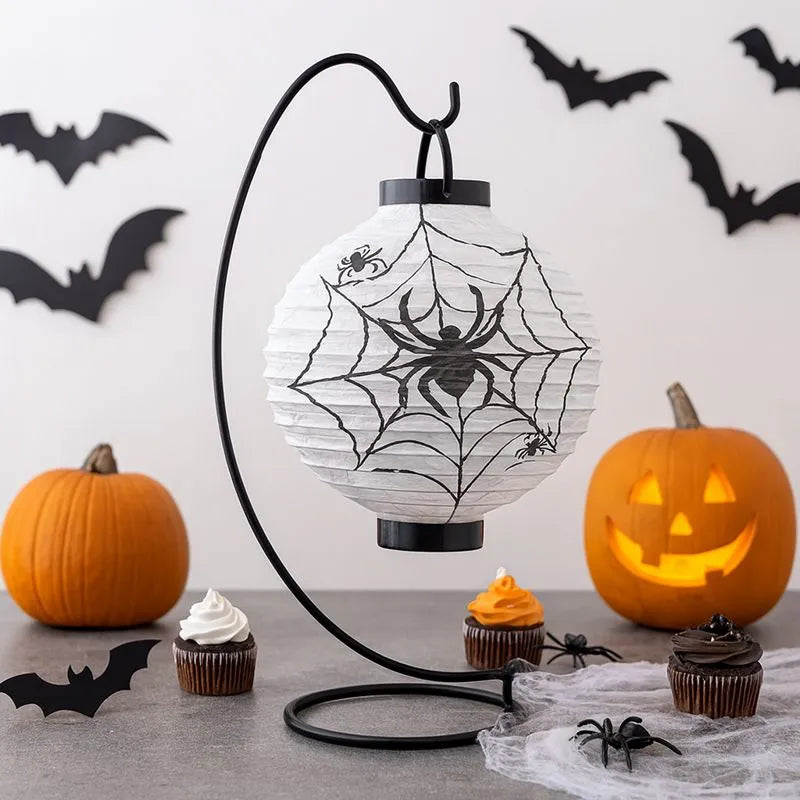 Lanterne en Papier Motif Squelette