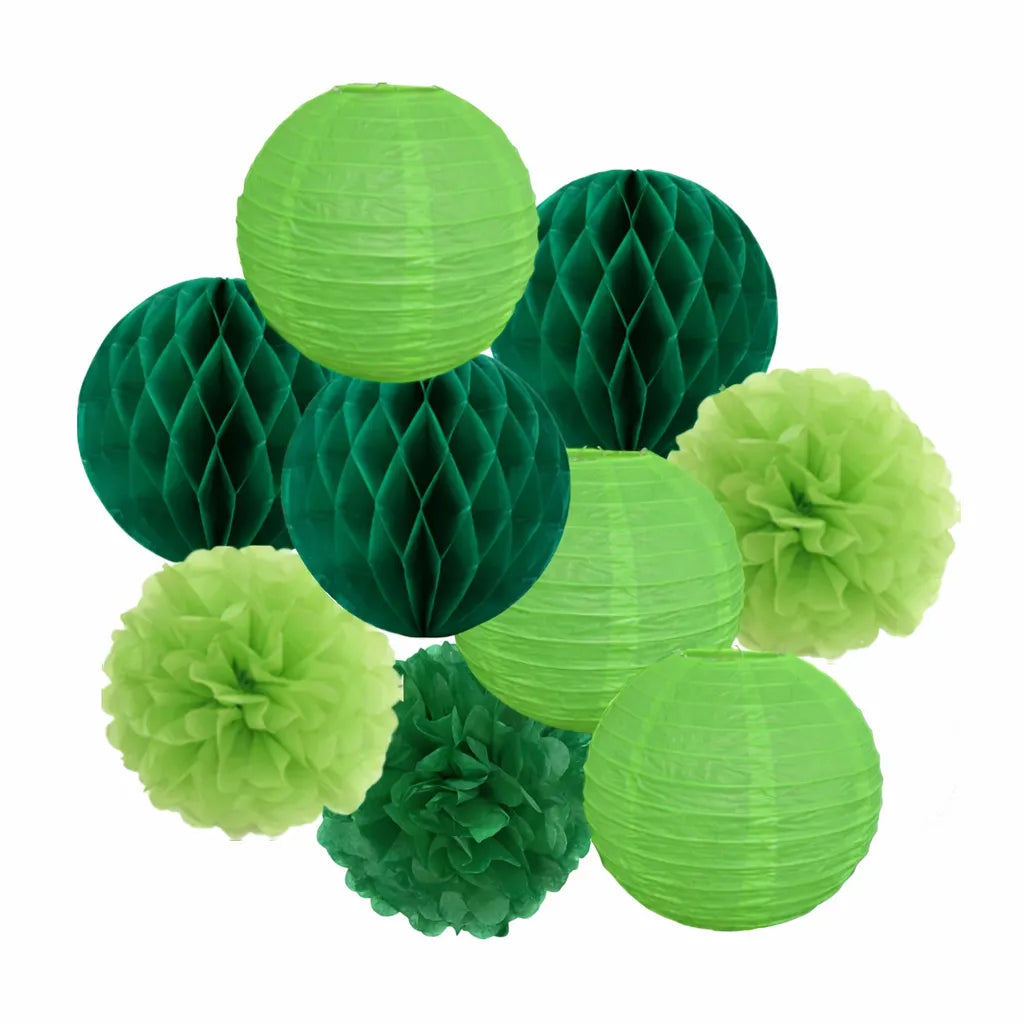 Lanternes en Papier Verts pour Mariage  Chic