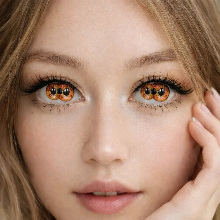 Lentille Double Iris Marron