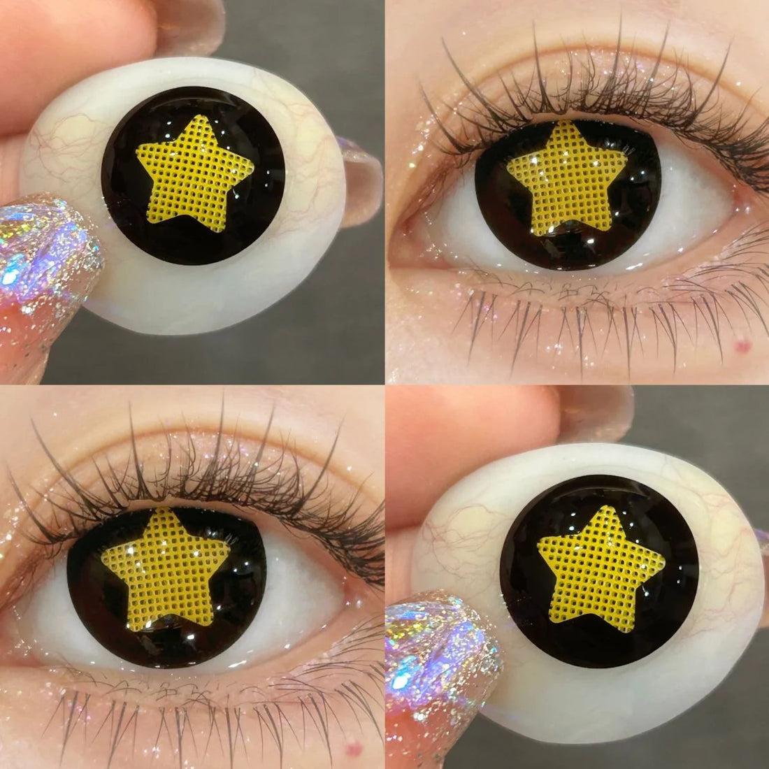 Lentille Halloween Etoile Jaune Design