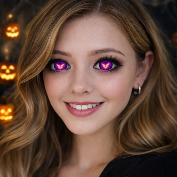 Lentille Halloween Rose et Violet