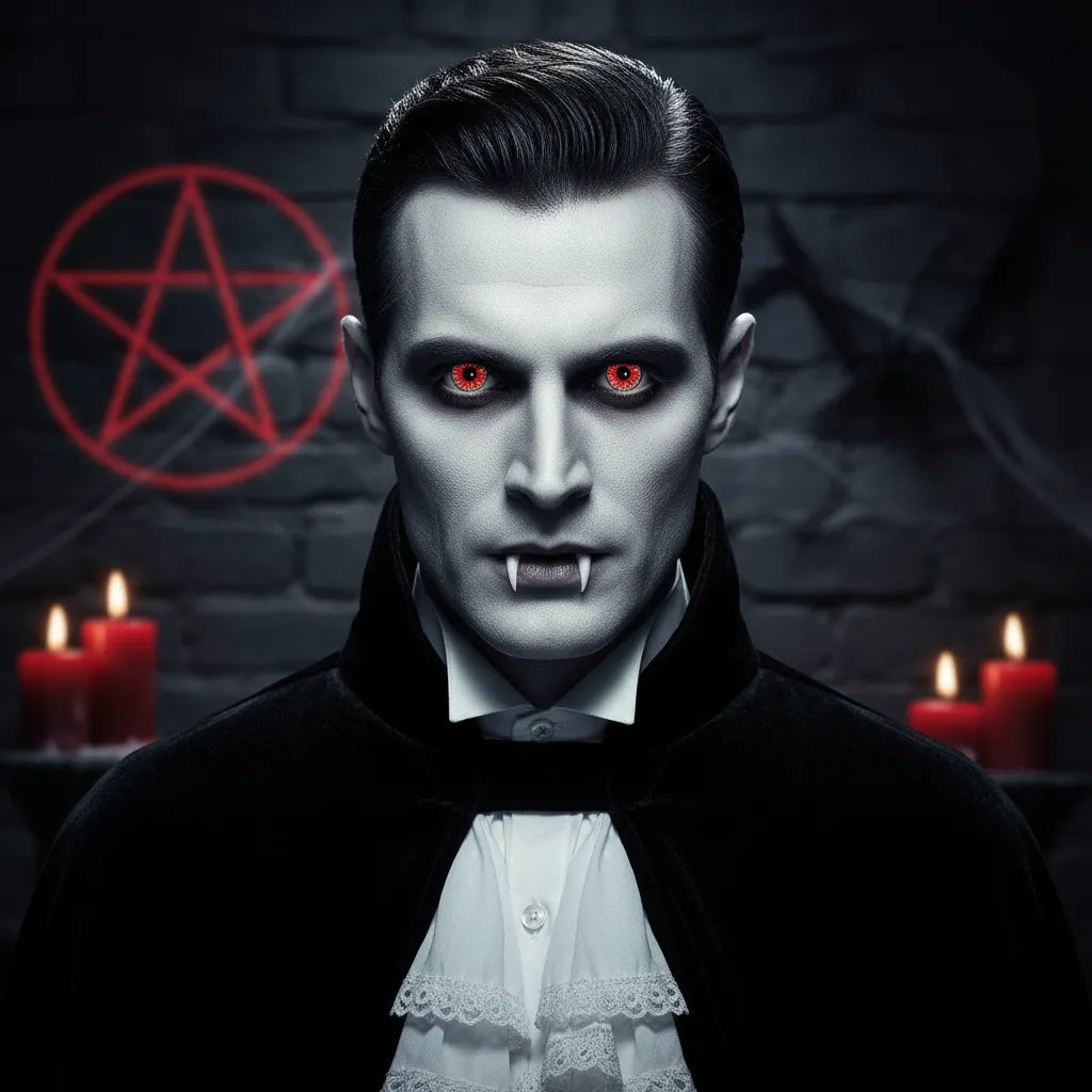 Lentille Halloween Rouge Craquelées