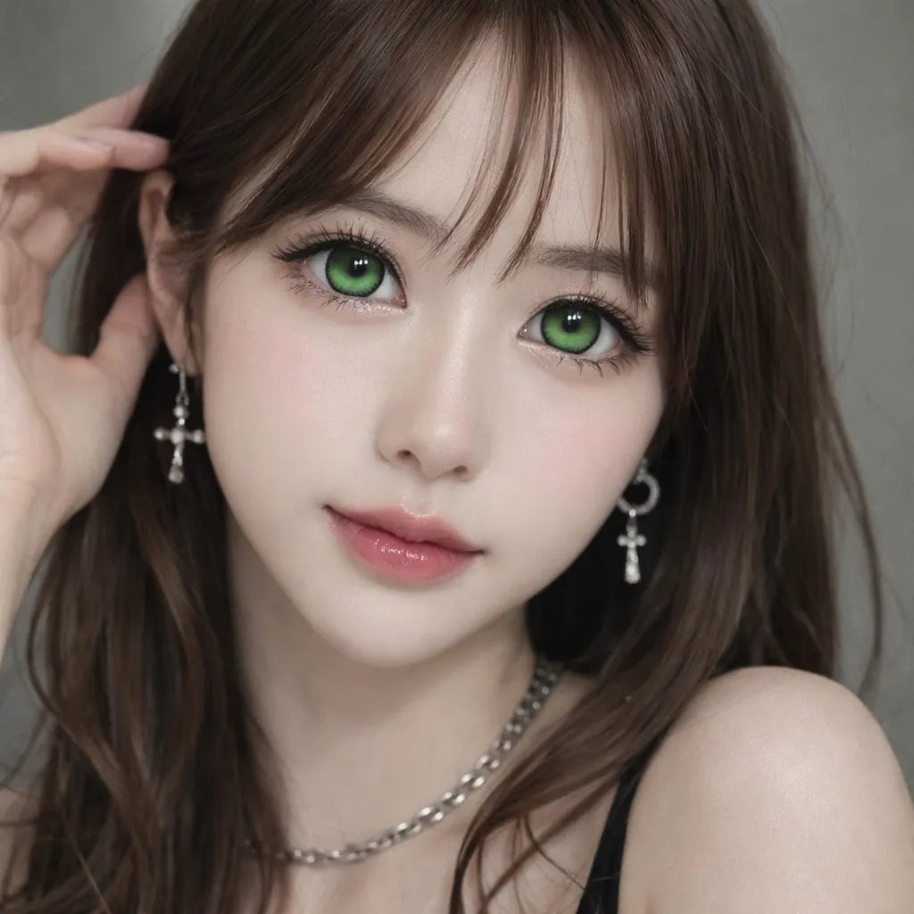 Lentille Halloween Vert Design