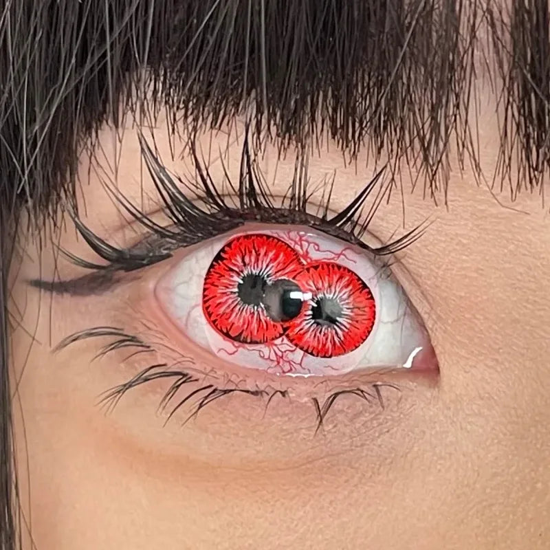 Lentilles Double Iris Rouges Chic