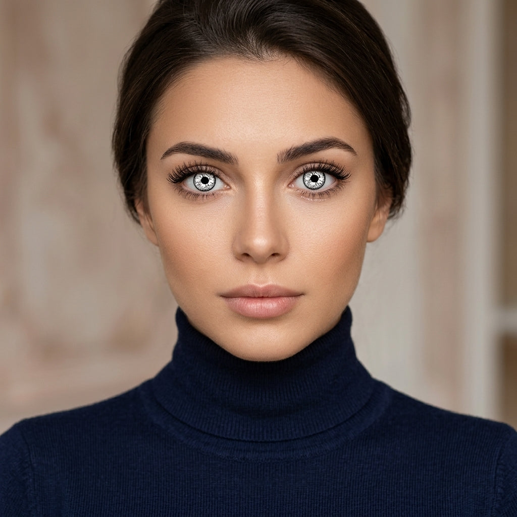 Lentilles Fantaisie Blanc et Noir Chic