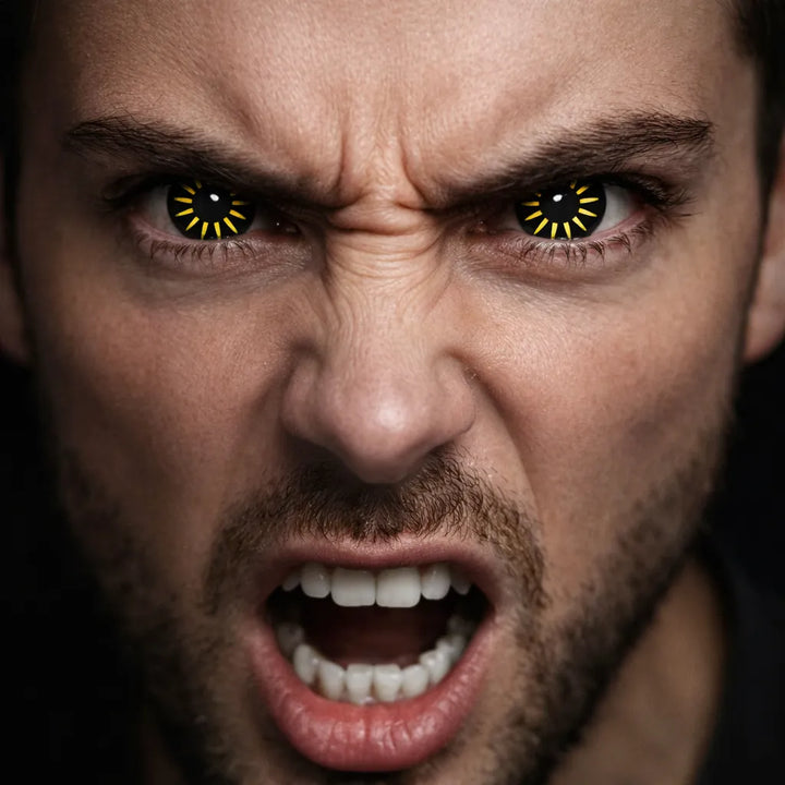 Lentilles Fantaisie Halloween Jaune et Noir
