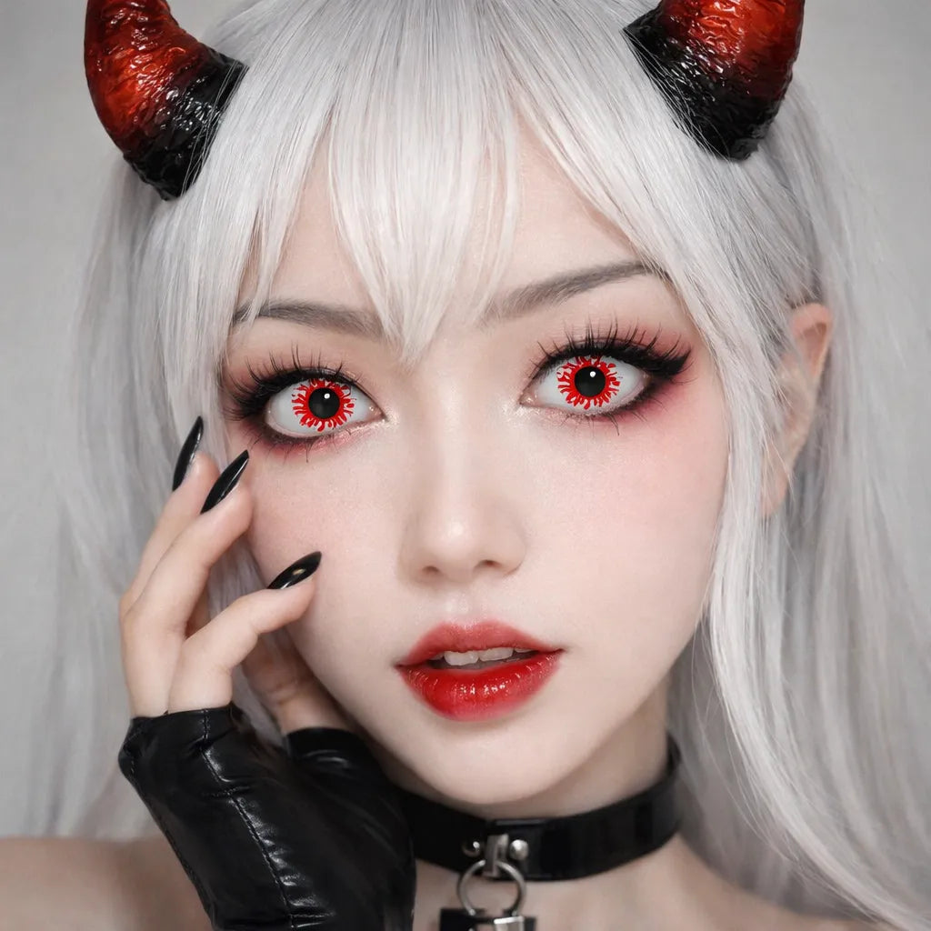 Lentilles Halloween Blanches à Sang