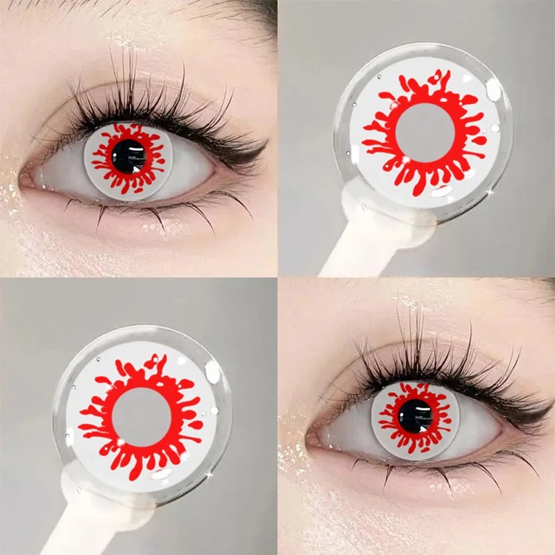 Lentilles Halloween Blanches à Sang Chic