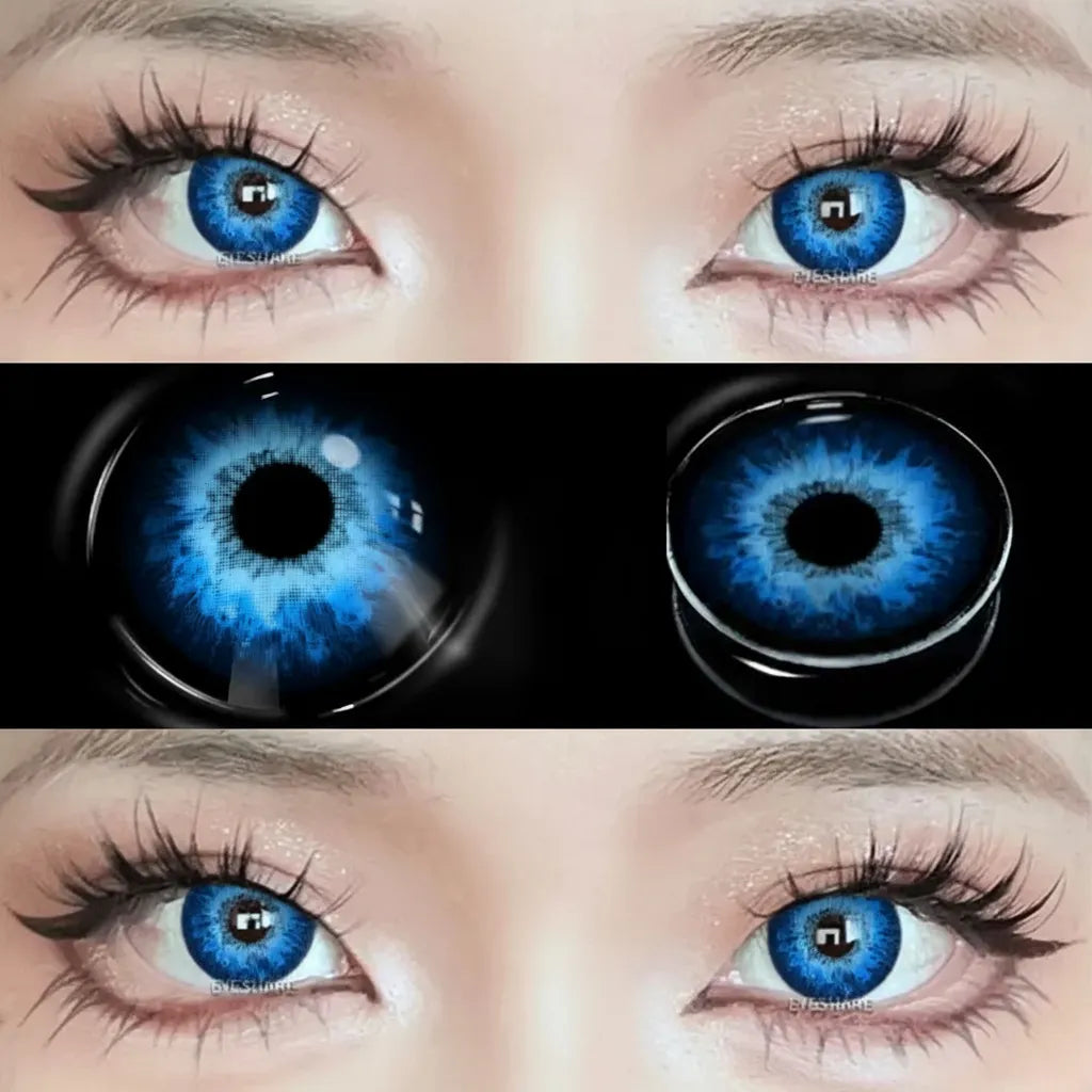 Lentilles Halloween Bleues Design Unique