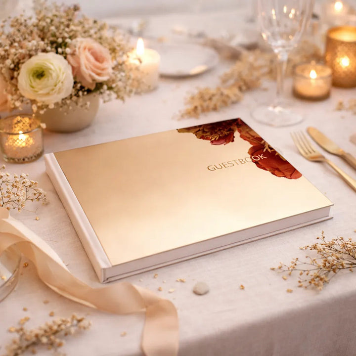 Livre d’Or en Acrylique Doré Gold