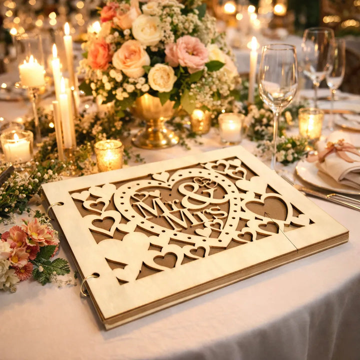 Livre d’Or en Bois Découpé