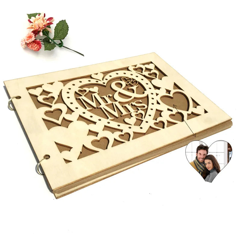 Livre d’Or en Bois Découpé Unique