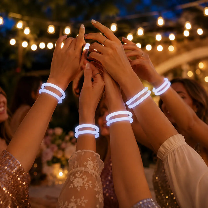 Lot De Bracelets Blancs Fluorescents