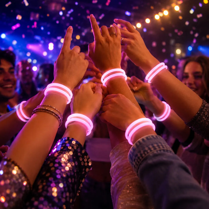 Lot De Bracelets Roses Fluorescents Festifs