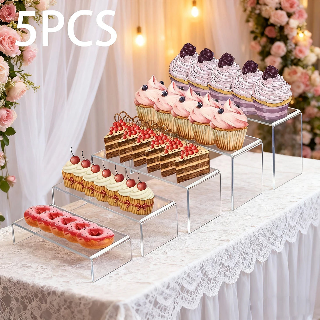 Lot De Support à Cupcakes En Acrylique