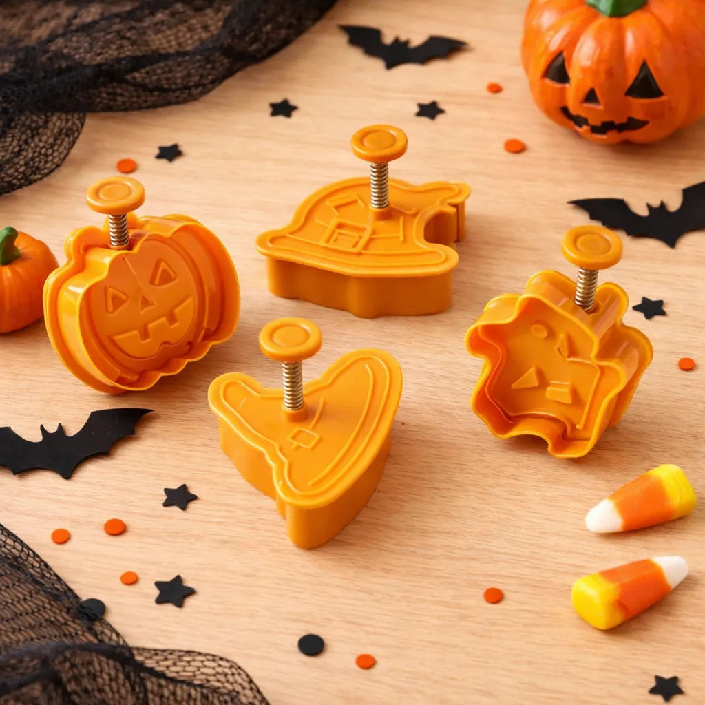 Lot de 4 Emporte-Pièces Halloween en Plastique