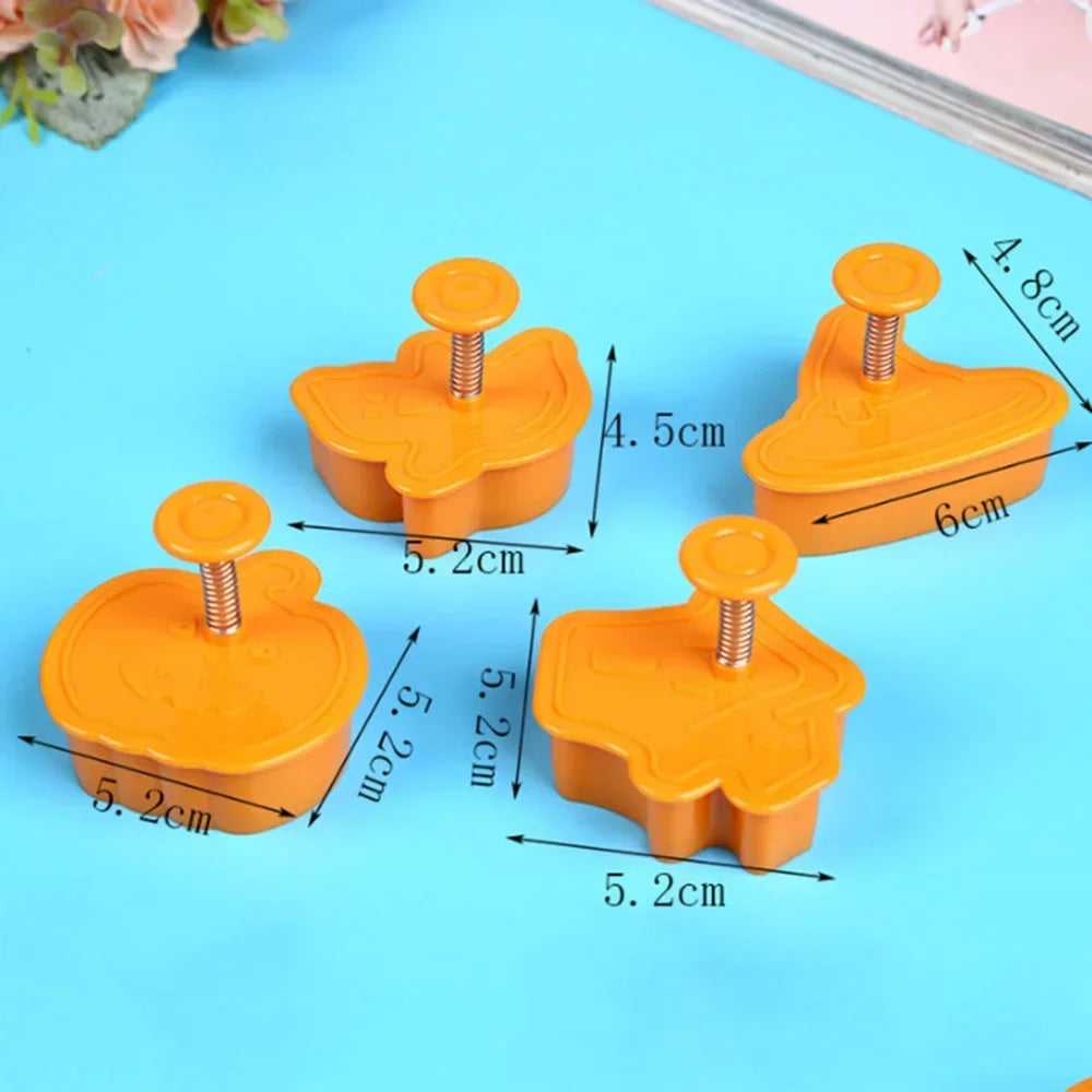 Lot de 4 Emporte-Pièces Halloween en Plastique Durable