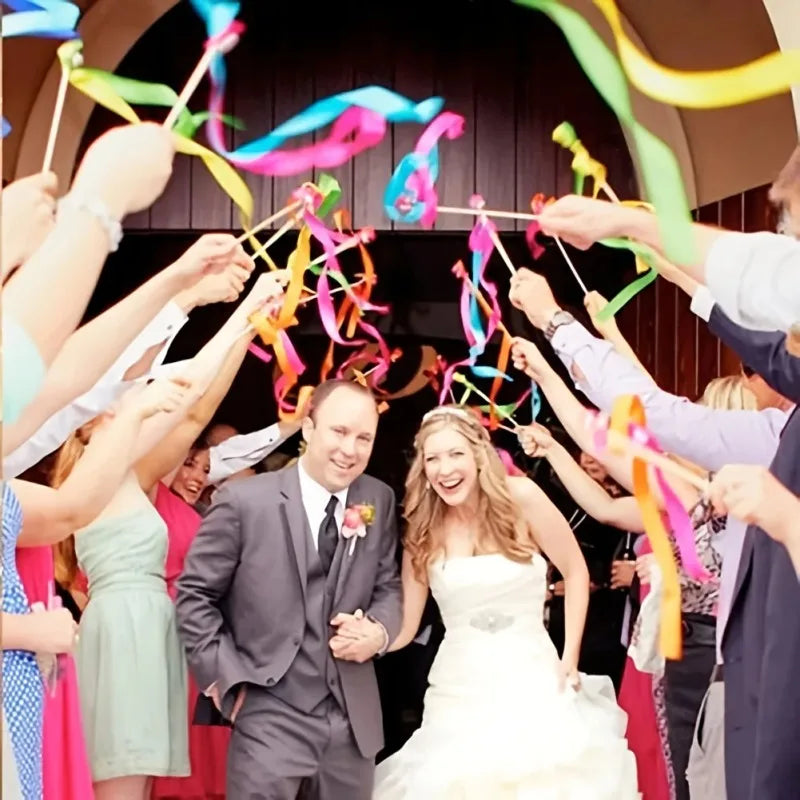 Lot de Baguettes De Rubans Mariage Multicolores joyeux