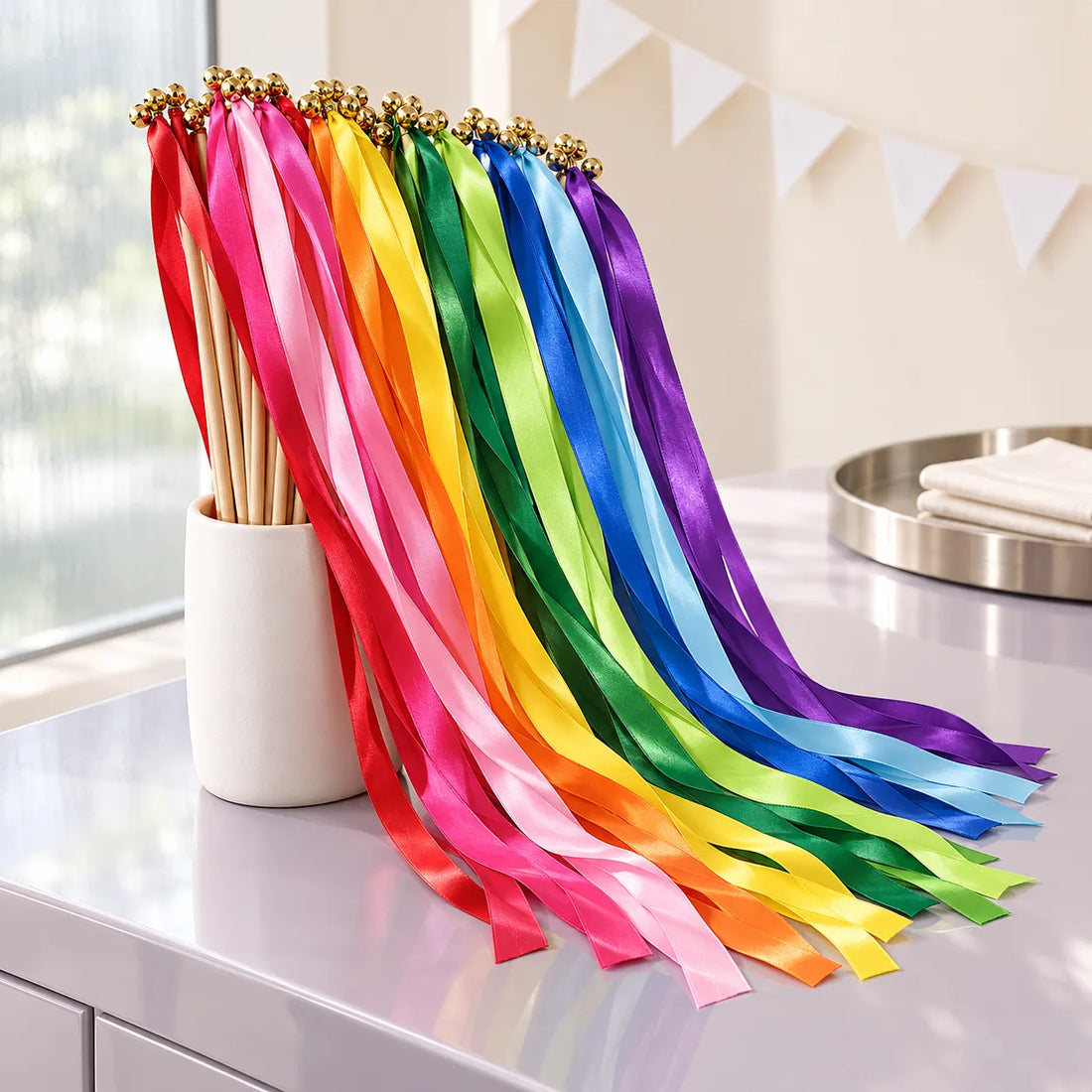 Lot de Baguettes De Rubans Mariage Multicolores original