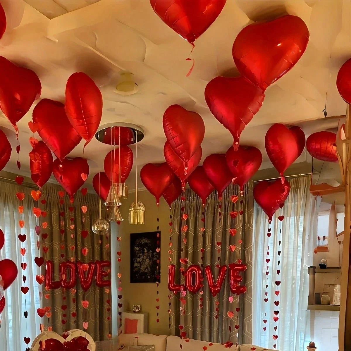 Lot de Ballons I LOVE YOU chic