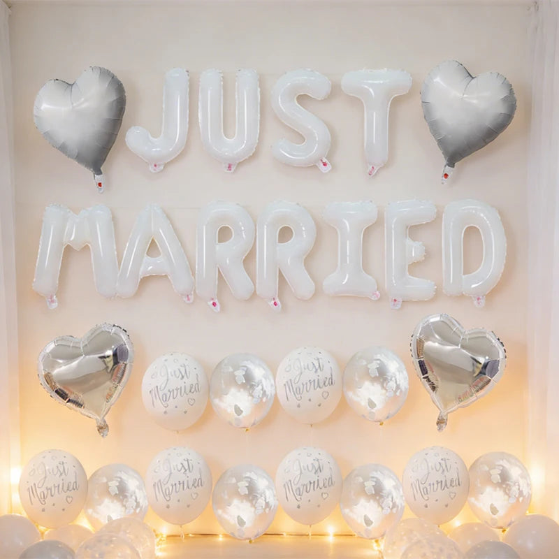 Lot de Ballons Just Married Original