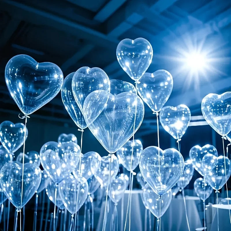 Lot de Ballons Transparents Cœur Original