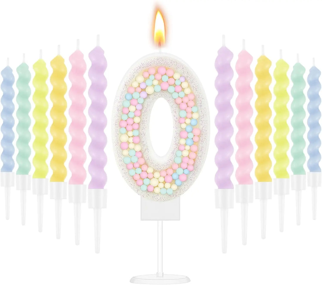 Lot de Bougies Anniversaire Pastel