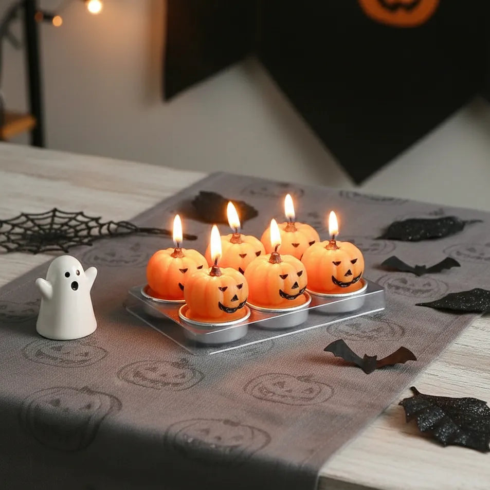 Lot de Bougies Citrouilles Effrayantes