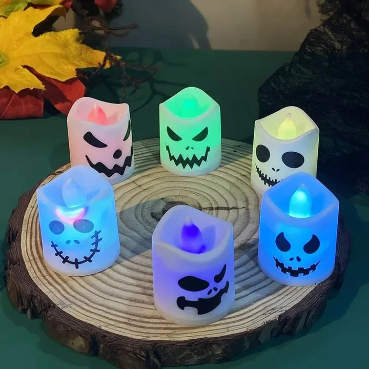 Lot de Bougies LED Motif Halloween