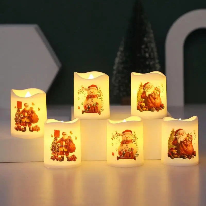 Lot de Bougies de Noël sans Flamme 