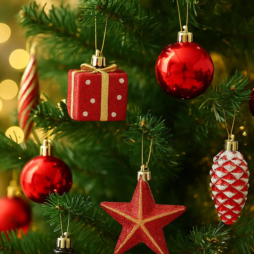 Lot de Boules Décoratives Rouges