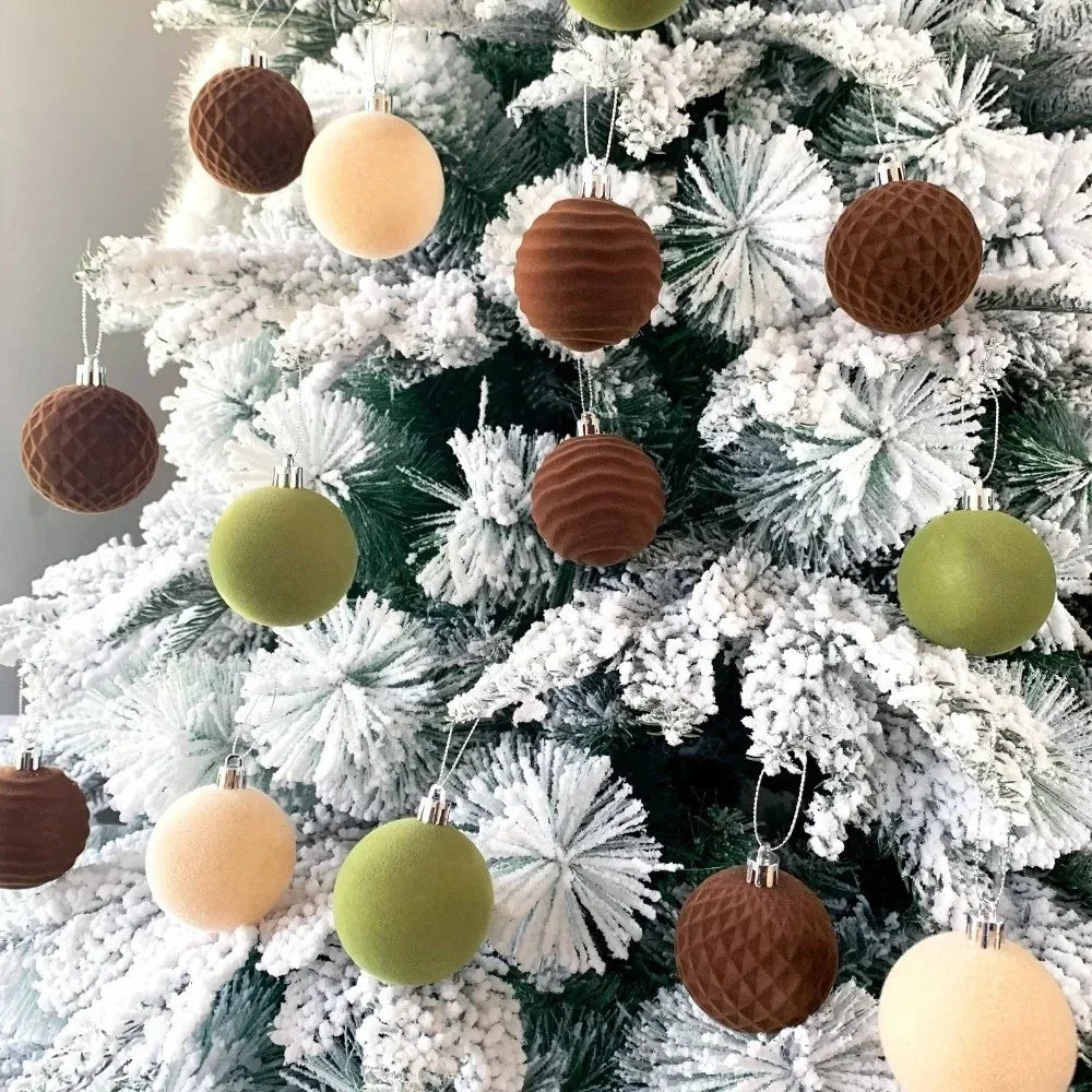 Lot de Boules Marron et Vert Pistache